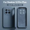 Для Realme 12 Pro Plus Чехол квадратный жидкий силиконовый задний мягкий чехол для Realme 12 Realme12 Pro 12Pro Plus противоударный чехол для телефона