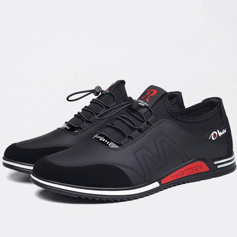 FashionPlatform Мужские повседневные кроссовки черные Высококачественная мужская спортивная кожаная обувь для мужчины Обувь для скейтбординга мужские кроссовки