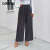 Весенние и осенние женские брюки, модные удобные повседневные широкие брюки, вельветовые повседневные брюки с карманами