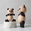 Wooden Panda Figurines Quality Luxury Birthday Gift Animal Miniature Wood Sculpture Decorative Living Room Ornament Home Decor