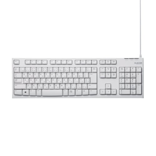 Elecom Keyboard Wired Membrane Rohs Directive Compliant 10 Million Times Durable White TK-FCM064WH/RS