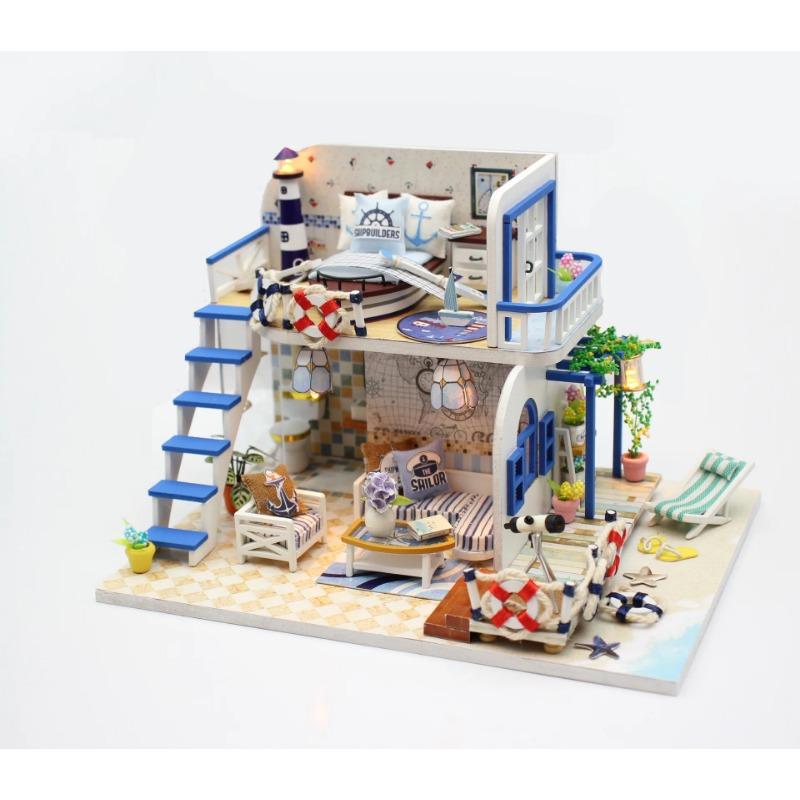 Кукольный домик 3D головоломка Мини DIY набор для изготовления и сборки игрушек для комнаты Архитектурные модели Декор для дома и спальни