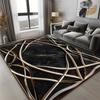 Boho Style Luxury Black Gold Carpets Living Room Bedroom Decoration High-grade Sofa Large Rugs Lounge Coffee Tables Mats Flannel