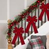 Large Christmas Bow, Red Velvet Bows, Tree Topper Ornament Bow for Home, Wreath Decoration