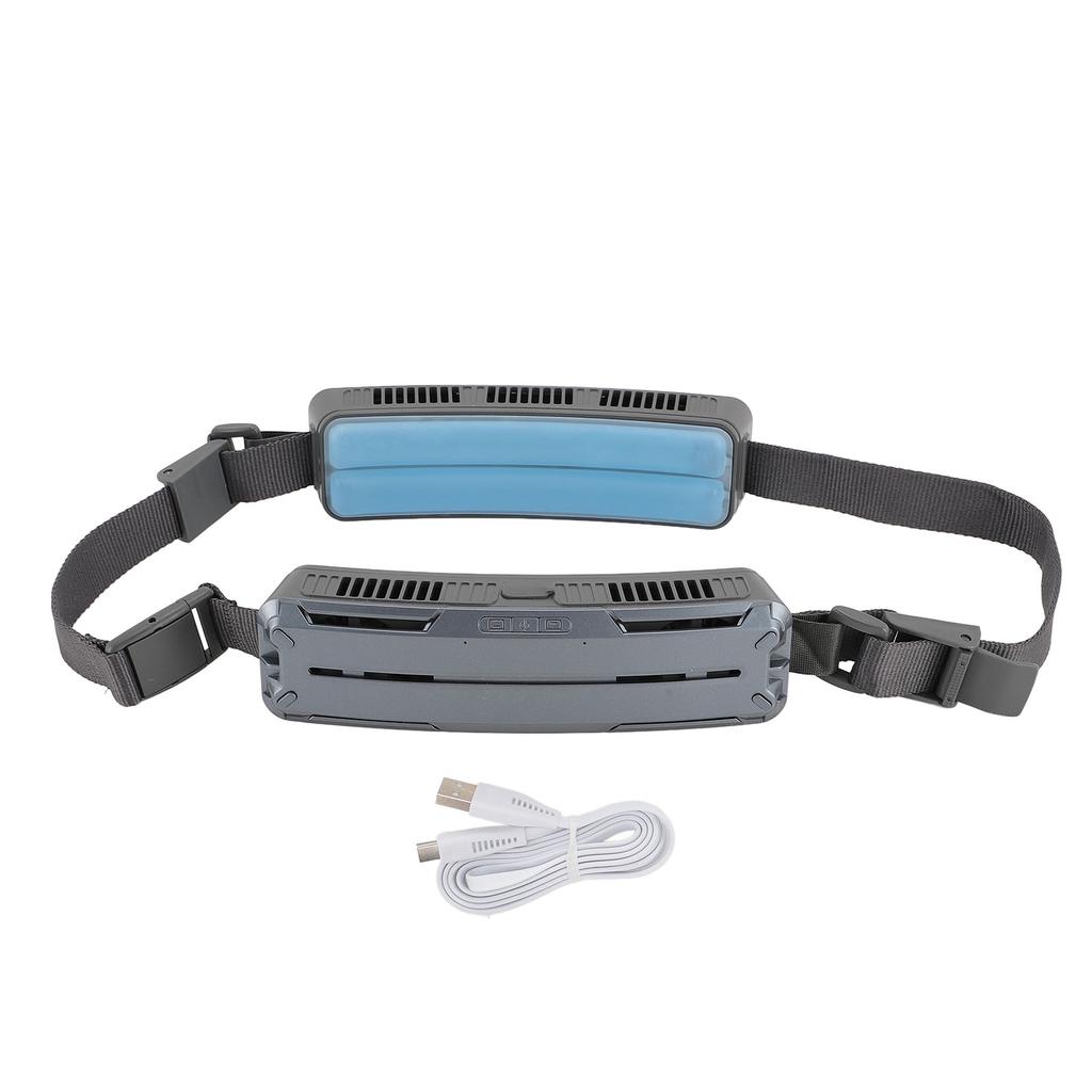 Носимый поясной вентилятор с двухсторонним охлаждением и регулируемым ремнем 6500 об/мин Hands Free перезаряжаемый для Trav