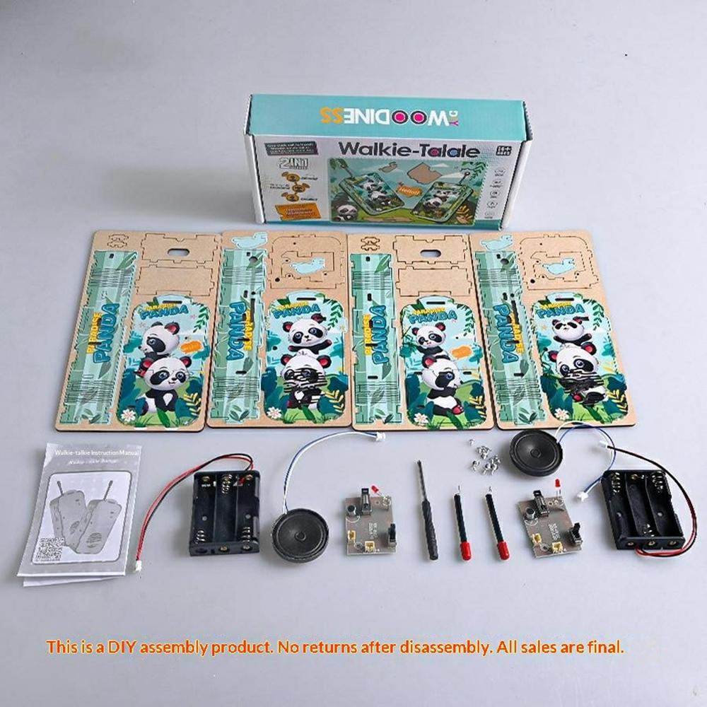 MQ-16/17 Kids DIY Walkie Talkie Building Kit STEM Educational Gift Self-Assembly Electronic Model Toy