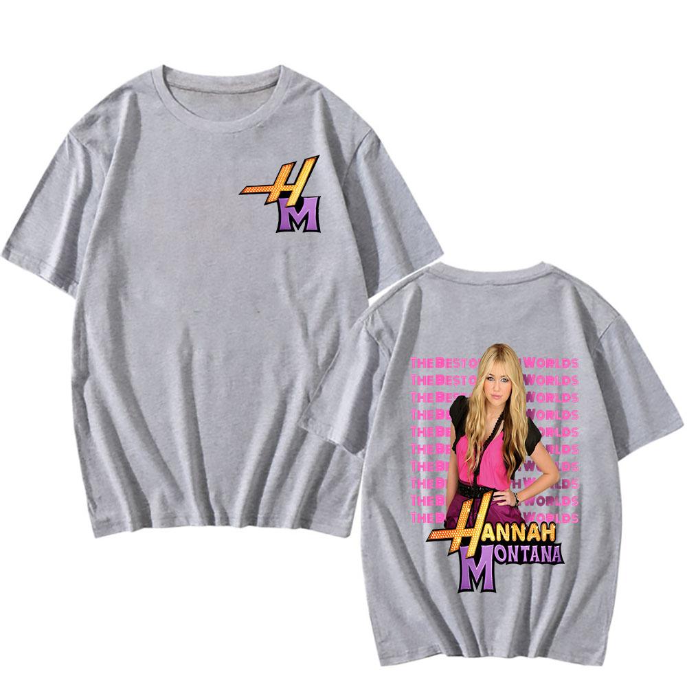 Hannah Montana Music Print TShirt Unisexs and Womens Style Casual ShortSleeved TShirt HipHop Style Streetwear Style
