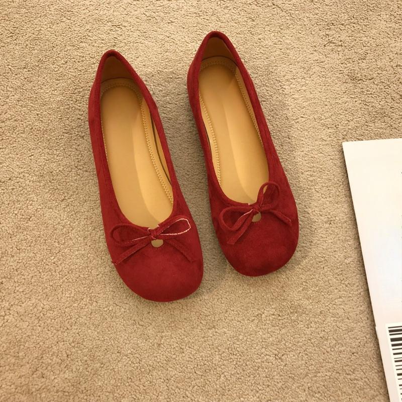 Модные женские балетки лодочки 2025 Новые Мягкие Модные с бантом-бабочкой Женская обувь слипоны Женские балетки с туфлями шлепанцы