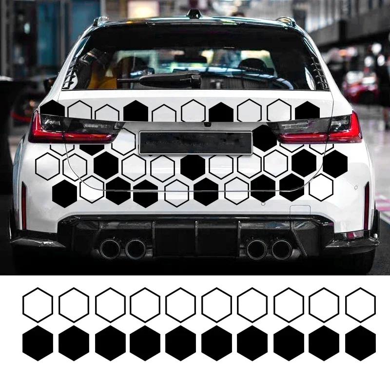 10 шт. полые/твердые сотовые наклейки для автомобиля DIY спортивные авто боковые двери украшения автомобиля весь кузов виниловые наклейки открытый стиль стиль
