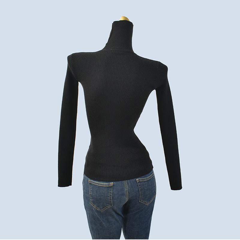 Thermal Turtleneck Bottoming Shirt Soft Glutinous Sweater Women's Autumn and Winter Retro Underwear Slim Fit Slimming Long Sleeves Knitting Tops