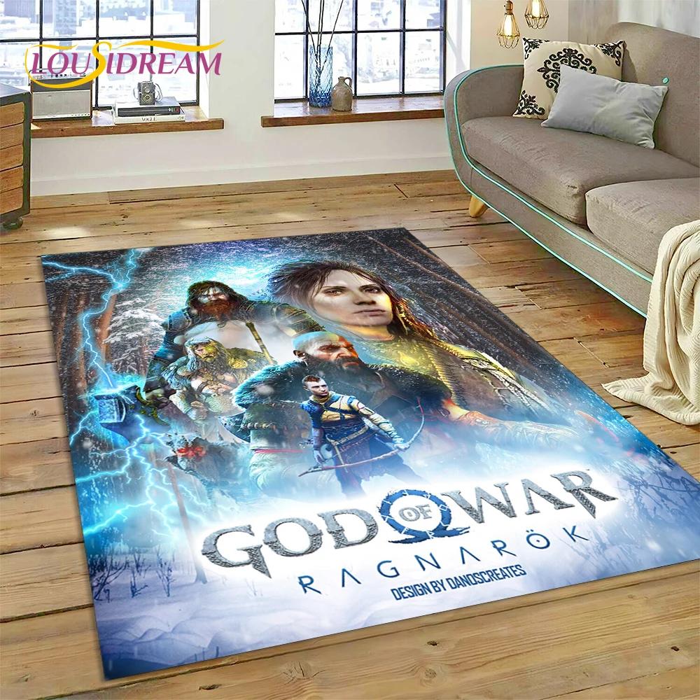 Игры God of War Кратос Мультяшный 3D Ковер для Спальни Гостиной Дома Декорация Дивана, Детская Игровая Большая Декоративная Напольная Подстилка