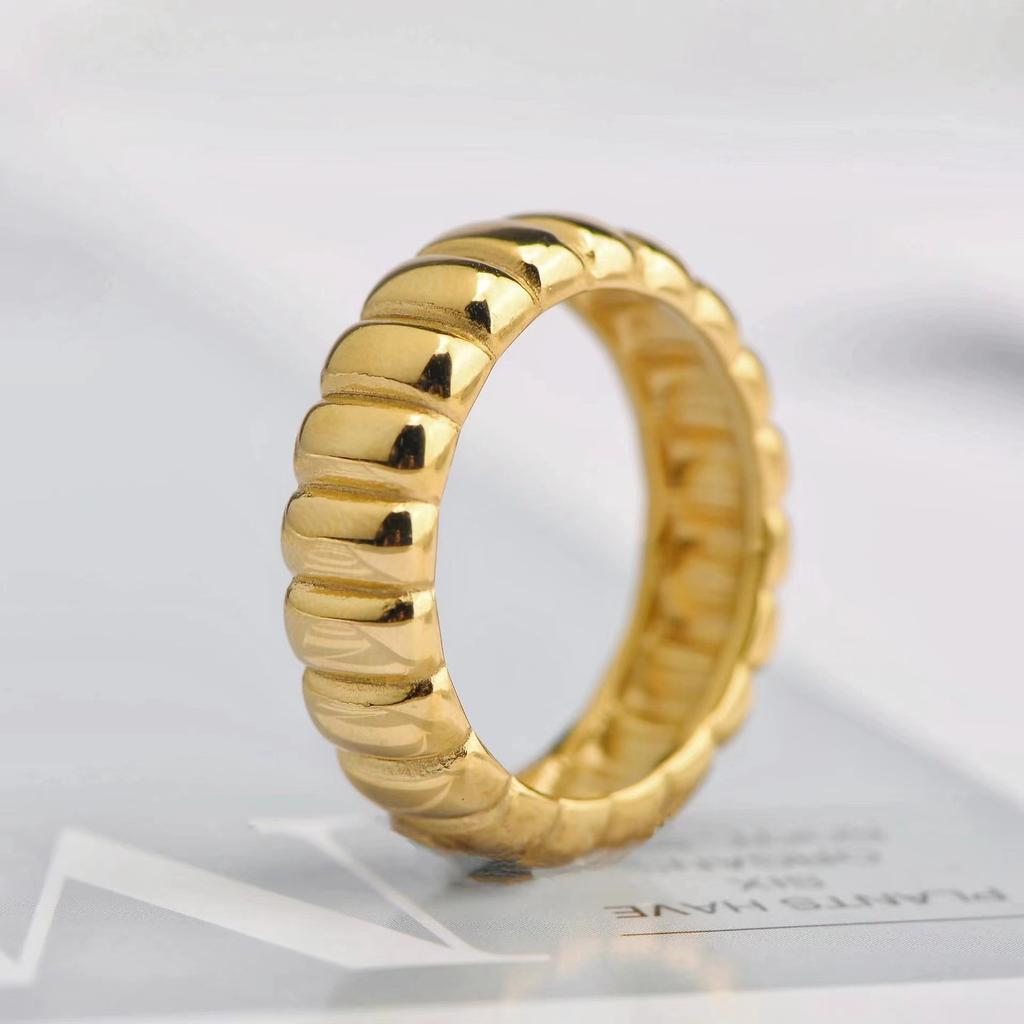 VQYSKO геометрическое волнистое кольцо с куполом, обручальное кольцо, изогнутое простое металлическое креативное мужское и женское ювелирное изделие