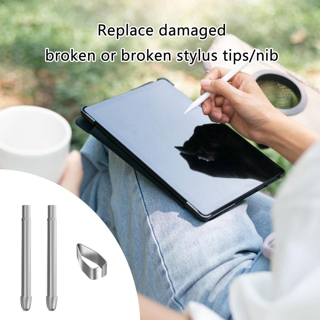 Прочные наконечники стилуса из титанового сплава для ноутбука Surface Pro7 6 5 4, высокоточные сменные наконечники стилуса с металлическим зажимом