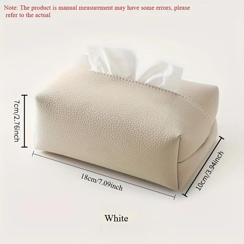 Artificial Leather Tissue Box - Modern Square Design, Perfect for Bathrooms, Durable Artificial Leather Box, Bathroom Decoration