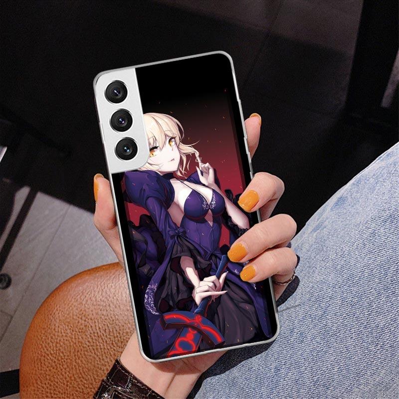 Чехол для телефона Fate Zero Stay Night Saber для Samsung Galaxy S24 S25 Edge S26 Ultra S23 S22 S21 Plus S20 FE + Персонализированная печать Cov
