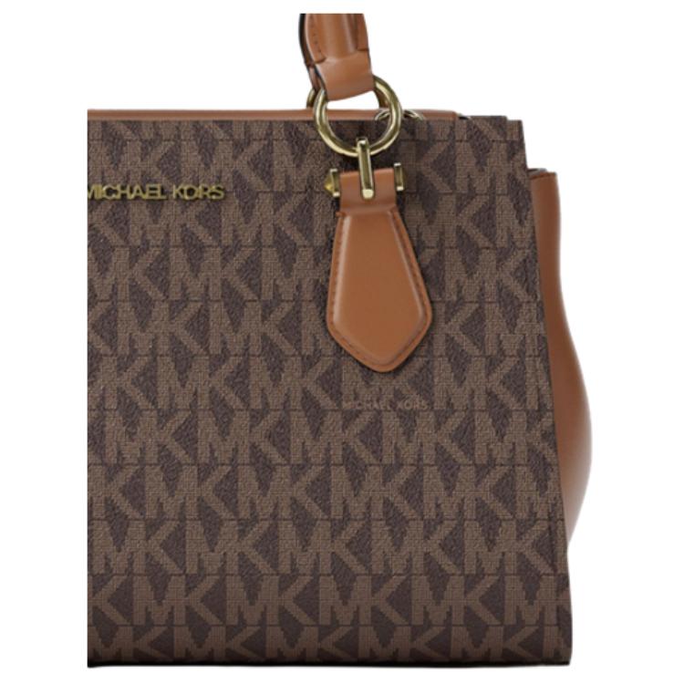 MICHAEL KORS Marilyn Canvas Handbag Small Womens Brown 35F5G6AM1B-BROWN