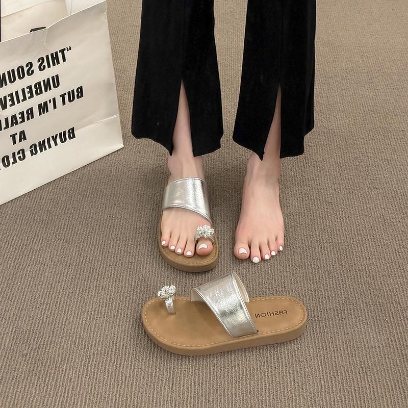 Мода 2025 Шлепанцы Женские с зажимом на пальце Летняя Повседневная Обувь Модные Женские Сандалии Новый Тренд Бренд Удобные Пляжные Туфли