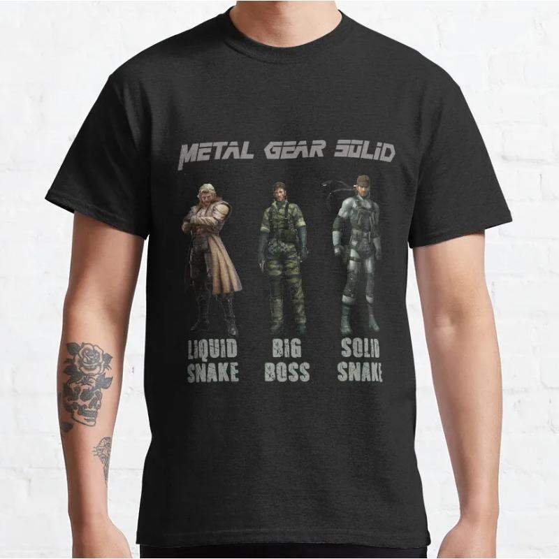 Сайборг-ниндзя Metal Gear Solid Серый Лис Винтажная видеоигра MGS Печатная футболка для мужчин 100% хлопок Большой размер Мужская одежда