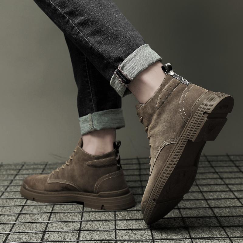 2024 Новые дизайнерские зимние туфли мужские высокие ботинки мужские кожаные туфли модные мотоциклетные туфли мужские ботинки челси по щиколотку мужская обувь