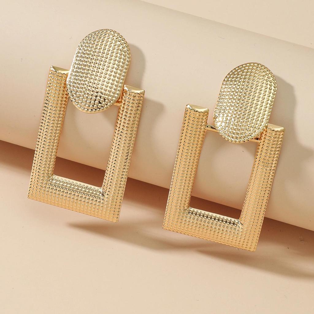 Big Metal Earring Vintage Geometric Drop Earrings