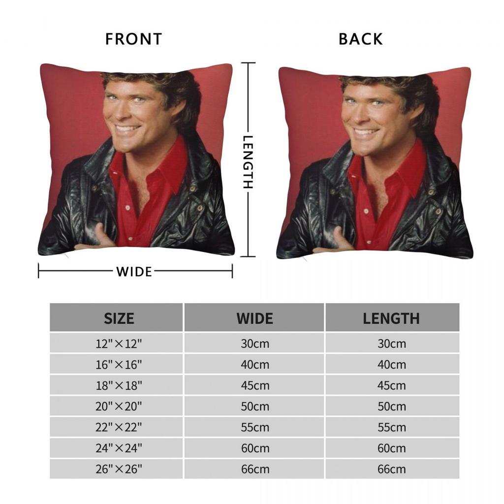 Дэвид Хассельхофф Квадратная наволочка Полиэстер Лен Бархат Креативный Декор на молнии Наволочка для подушки Подушка для дивана 18"