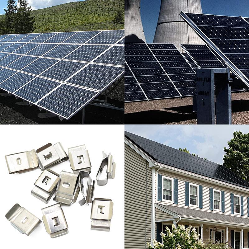 30/50/100 шт. зажимы для проводов солнечных панелей, зажимы для проводов из нержавеющей стали для рамы прицепа, зажимы для фотоэлектрических кабелей для проводки фотоэлектрических систем, принадлежности для лодочных кабелей