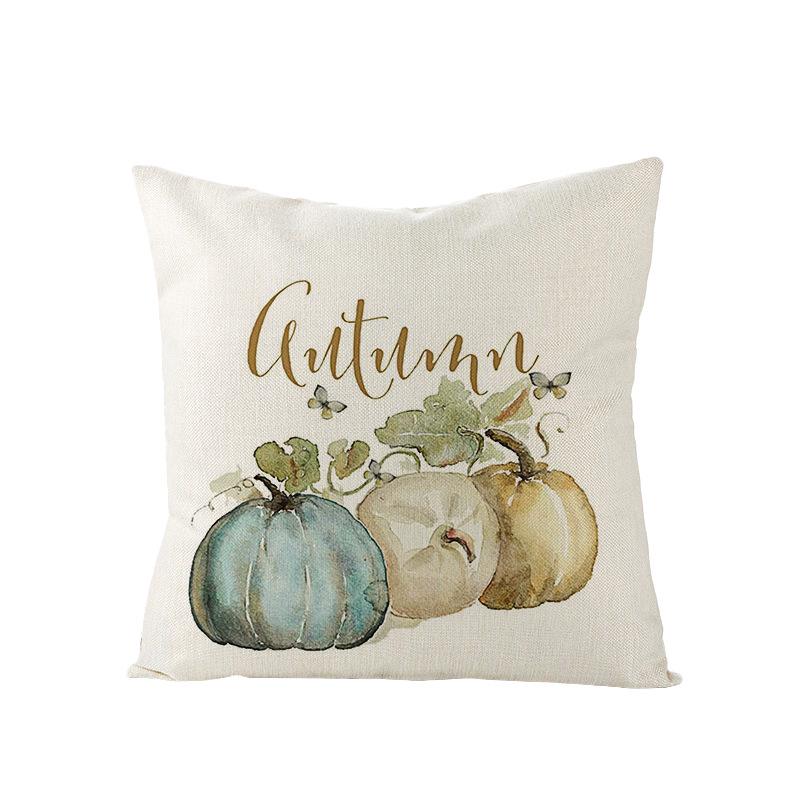 Home Thanksgiving Pumpkin Polyester Pillow Cover Home Sofa Pillow Cushion Cover