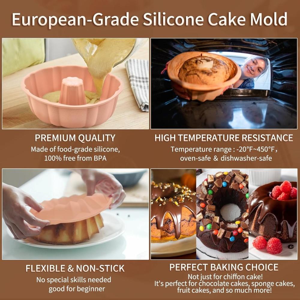 1-12 ШТ. Силиконовая форма для выпечки торта Антипригарные силиконовые формы для выпечки тортов для желе, желатина, брауни и хлеба Выдерживает температуру от -40℉ до 446℉