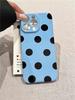 Корейский INS Белый Черный Горошек Чехол для Телефона для iPhone 17 16 15 Pro 14 13 Pro Max Модный Ударопрочный Милый Простой Мягкий Чехол-Крышка