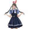 DECEED Halloween Judy and Nick Cute Rabbit Police Con Man Lolita Style for Animal Metropolis Police Set Police Size Cosplay, Costume, Women, Cosplay,