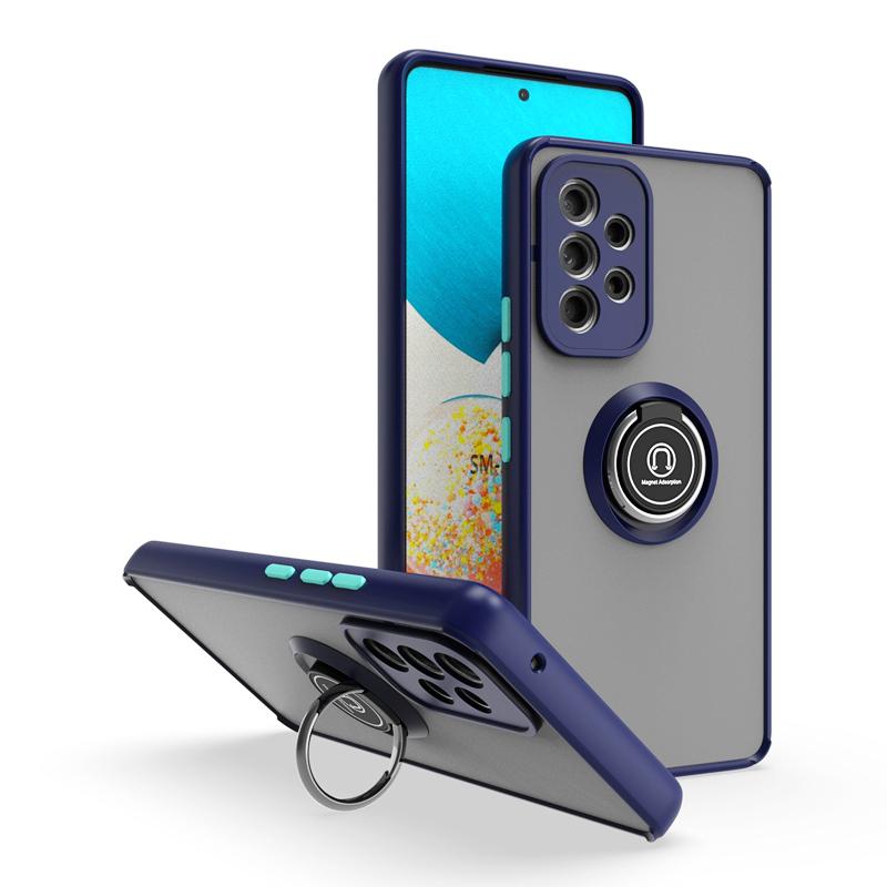 KEYSION Матовый чехол для Samsung A53 A33 A73 5G A23 A13, прозрачная противоударная задняя крышка с кольцом-подставкой для телефона Galaxy A52S A72 A32