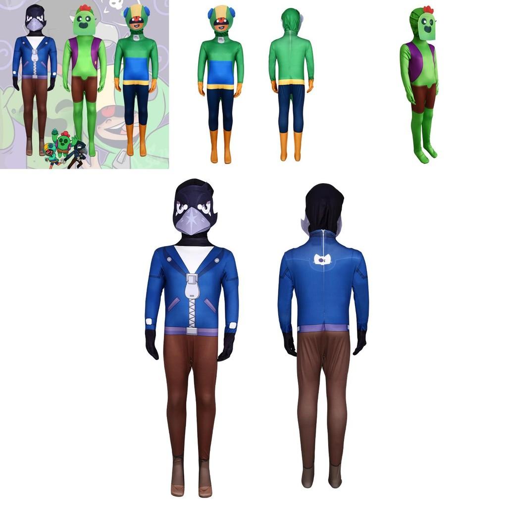 Унисекс костюм для косплея Brawl Stars на Хэллоуин, комбинезон ярких цветов и удобной посадки
