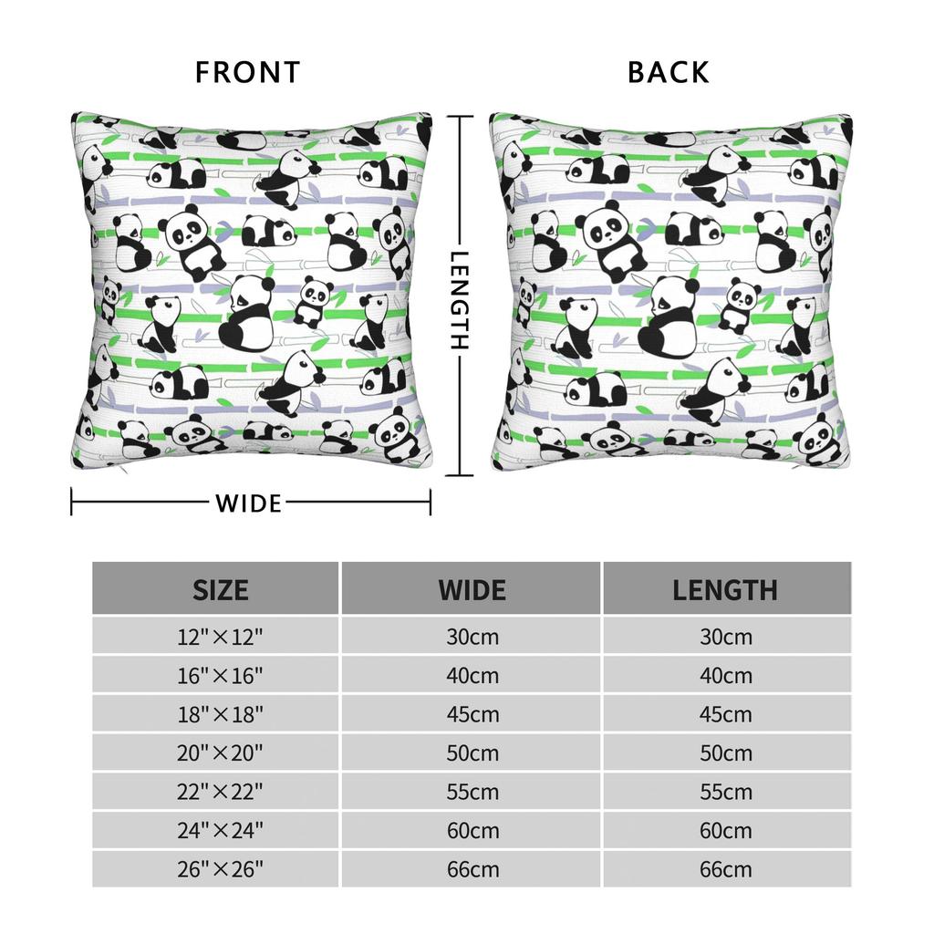 Panda Animal Pillowcase Polyester Cushion Cover Decor Throw Pillow Case Cover Seat 40*40Cm