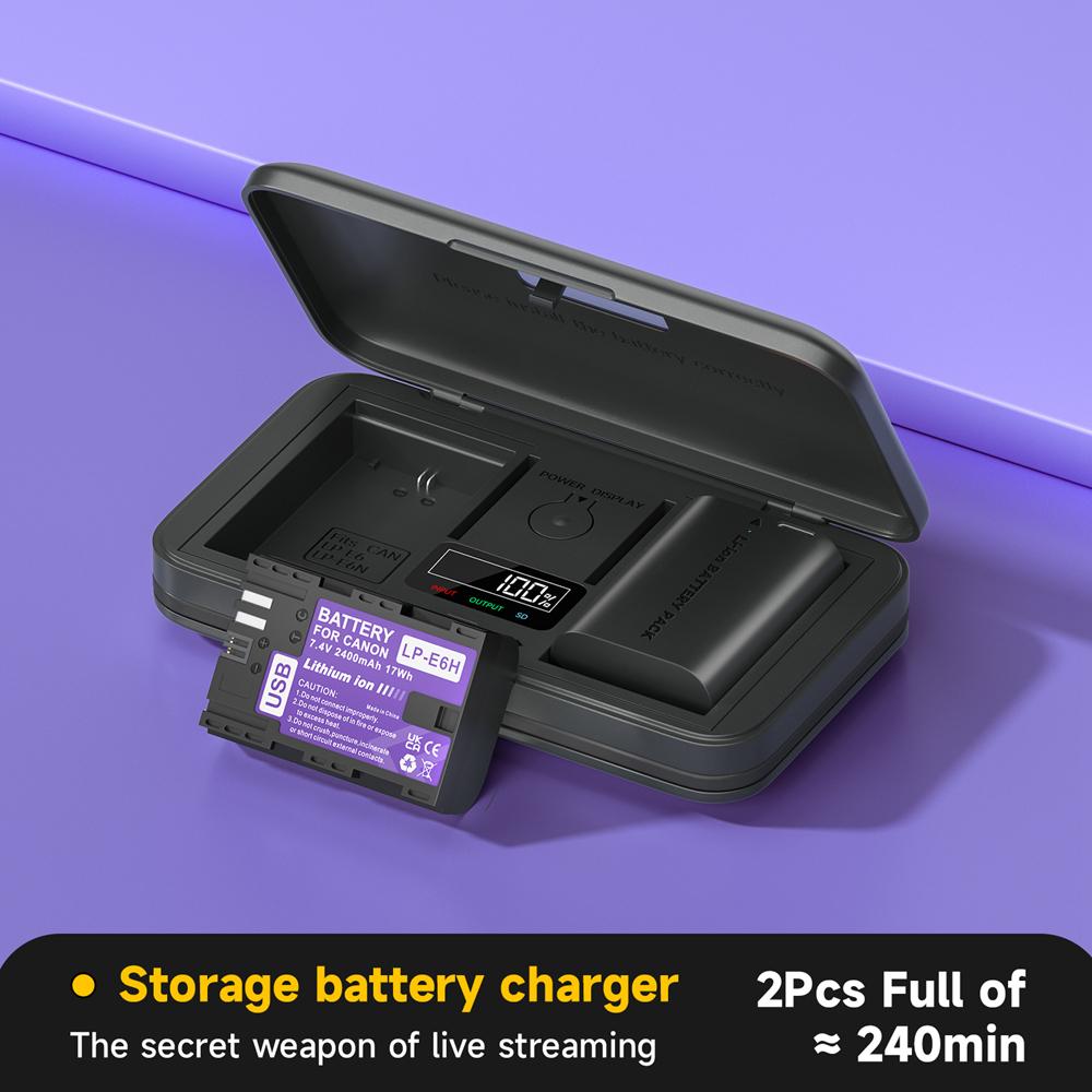 PALO 2400 мАч USB LP-E6 LP E6 LPE6 LP E6N Аккумулятор Akku для камер Canon 5D Mark II III 7D 60D EOS 6D 70D 80D EOS 5DS R