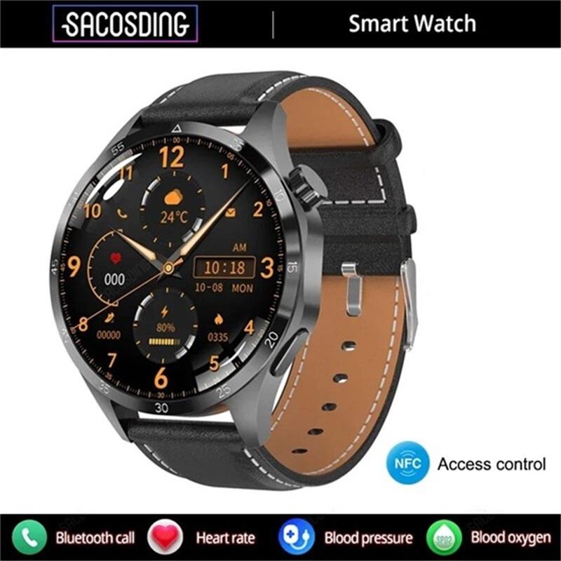 SACOSDING Smart Watch 4 Men Watch 4 Pro AMOLED HD экран Bluetooth вызов NFC мониторинг здоровья Smartwatch 2024 Новые часы GT 4