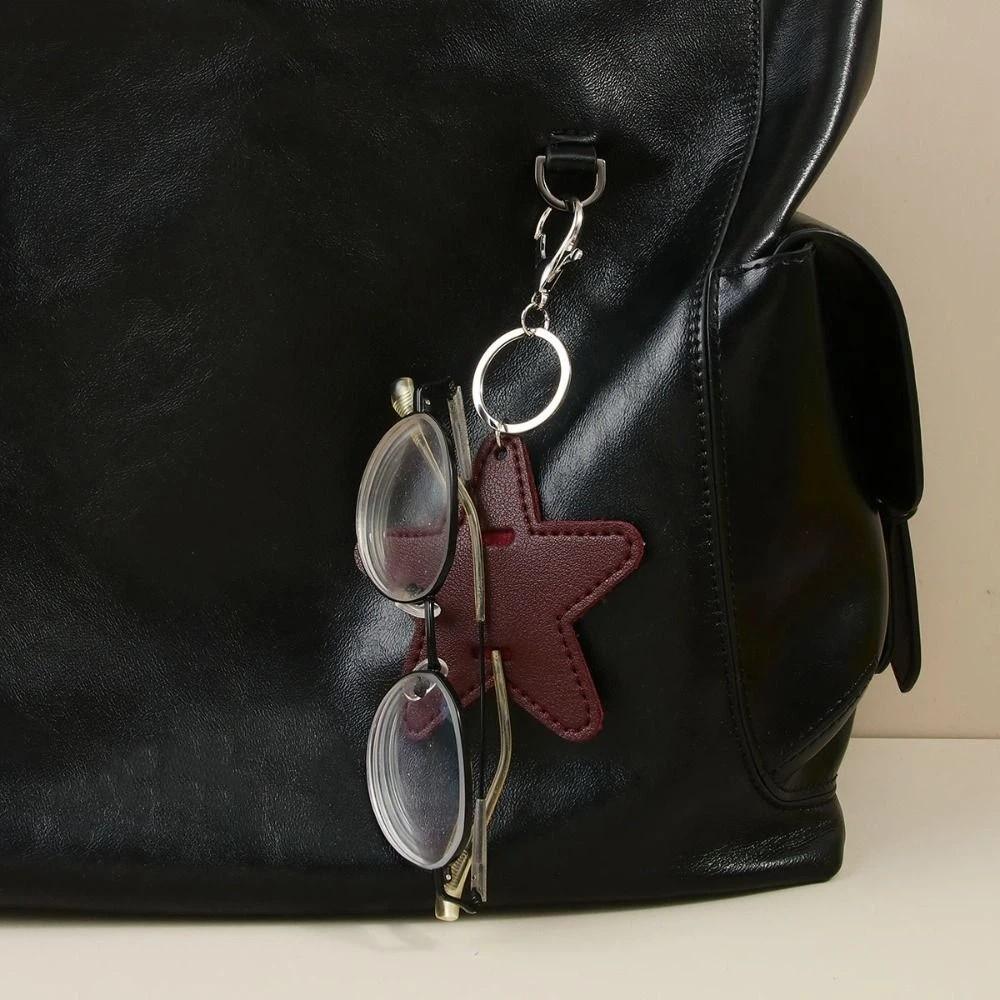 Hanger Pu Leather Pendant Multi Functional Sunglasses Holder Cute Bag Charm Bag Pendant