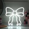 Bow Neon Sign Led Neon Lights Neon Signs for Wall Decor Light Up Sign for Birthday Party Club Gift