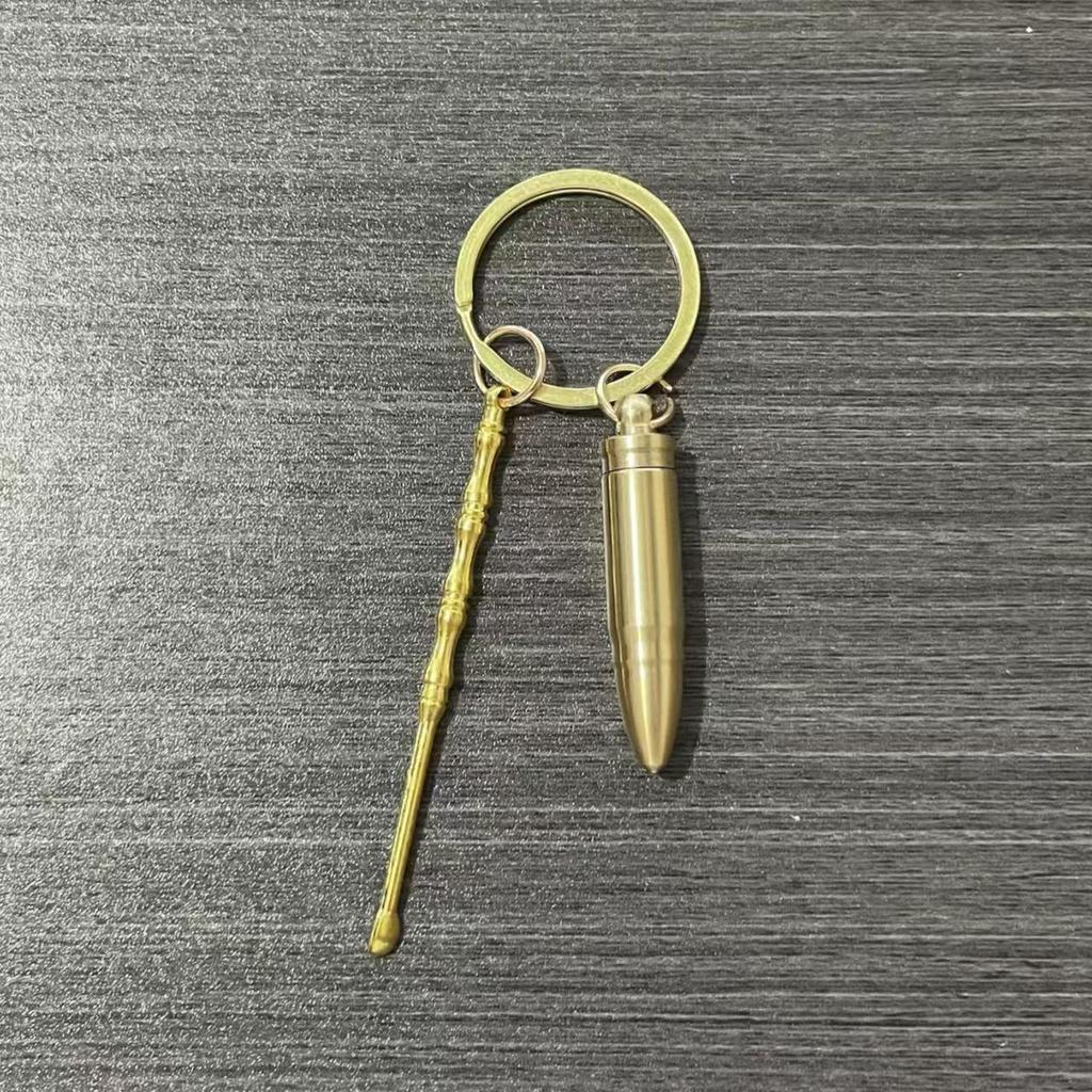 Латунная Пуля Ручной Работы Мини-Нож Брелок-Подвеска