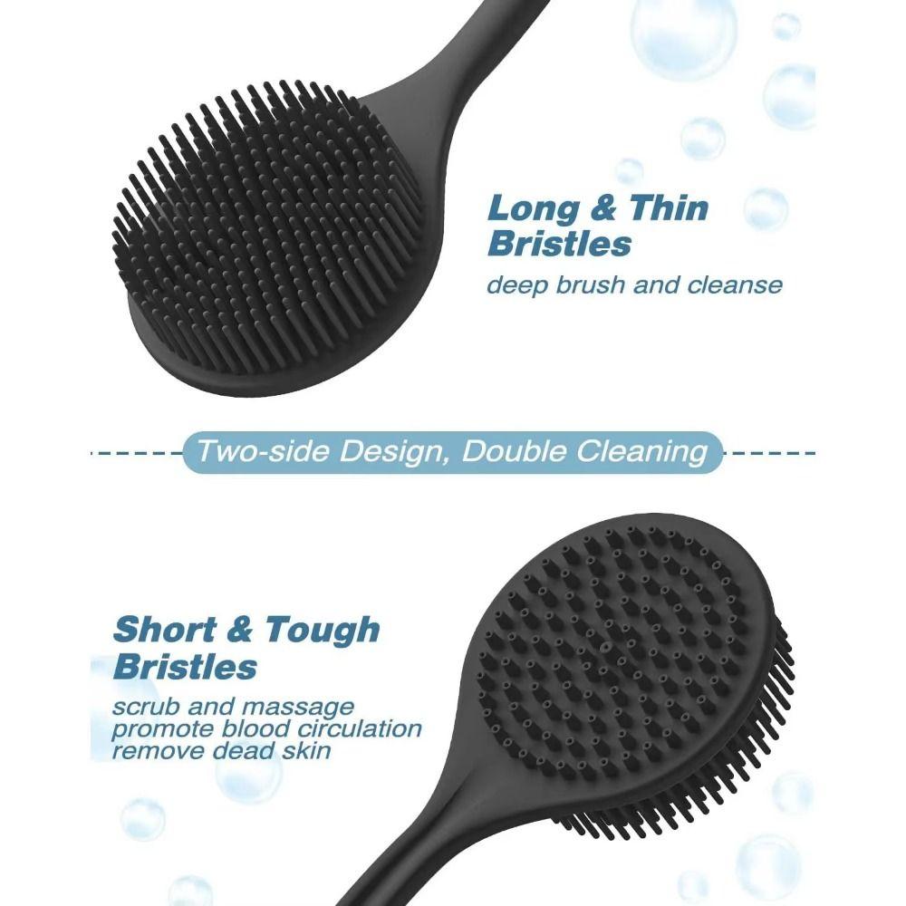 Long Handle Handle Exfoliating Scrubber Anti-Slip Skin Massager Brushes Cleaning Applicator Lazy