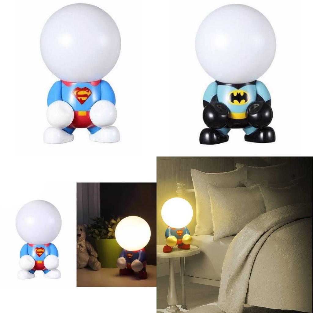 Superhero Cartoon Led Desk Lamp With Energy Saving Light For Kids Bedroom Decor