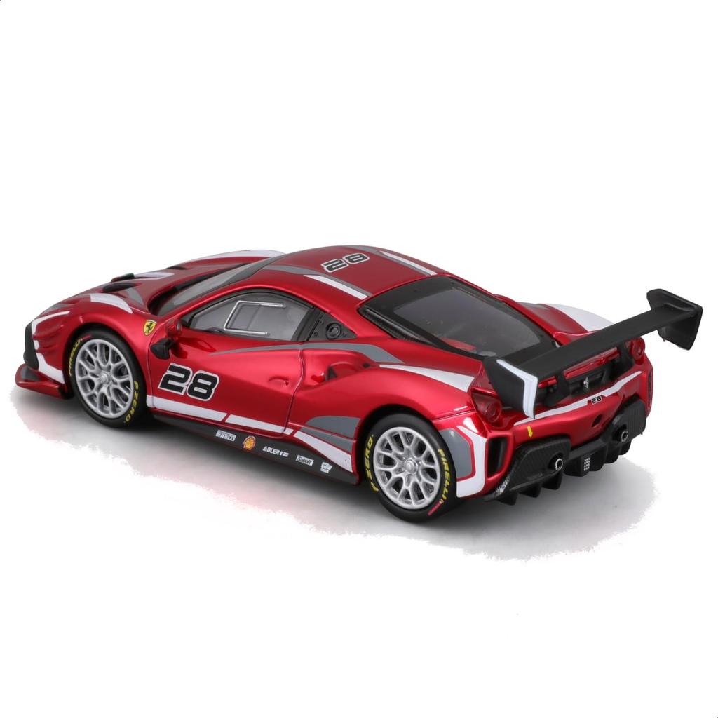 Bburago 1/43 Scale Ferrari 488 Challenge EVO 2020 Red / Race Sports Car Diecast Model Car Finished Product 18-36309