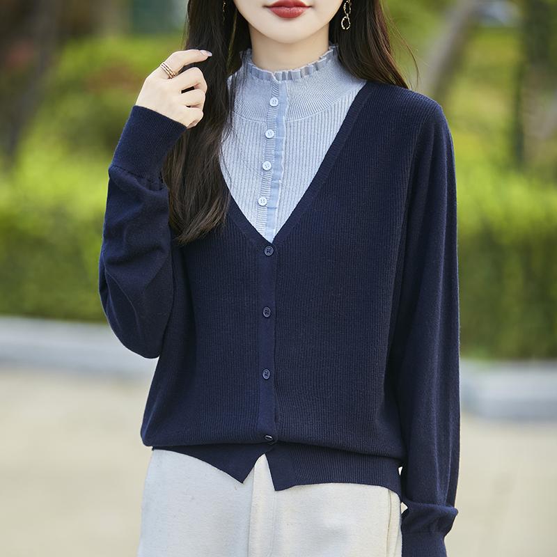 Женский кашемировый свитер Qinghe кашемир 50% шелк 50% шерсть осенне-зимний кашемировый кардиган мягкий и теплый