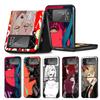 Chainsaw Man Cartoon Anime Case for Samsung Galaxy Z Flip 4 Z Flip 3 5G ZFlip3 ZFlip Flip4 Flip3 ZFlip4 Black Cases Funda