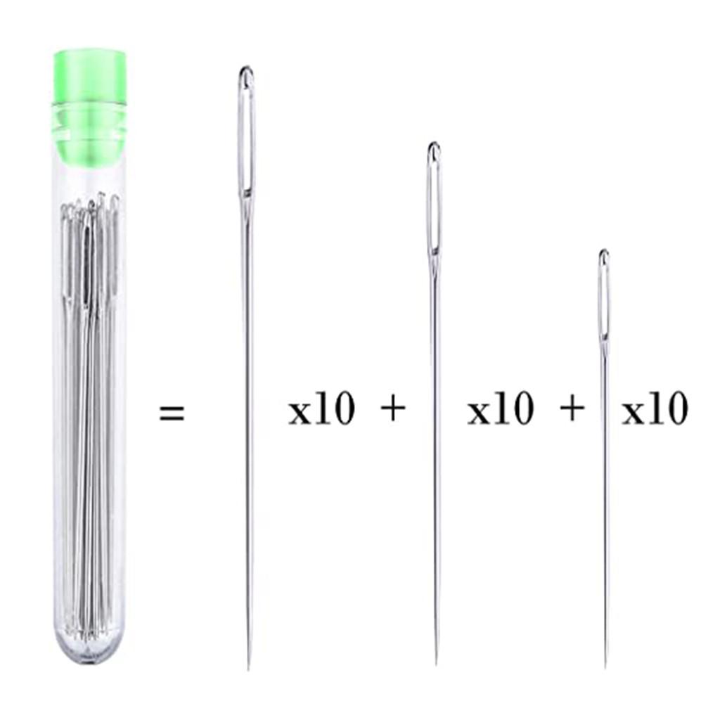 30 шт., 5 размеров, швейная машина с большим ушком, универсальные обычные полезные швейные иглы