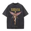 Мужская футболка Nirvana 'In Utero' Большого размера Потертая Повседневная Свободная Уличная Одежда Женская футболка