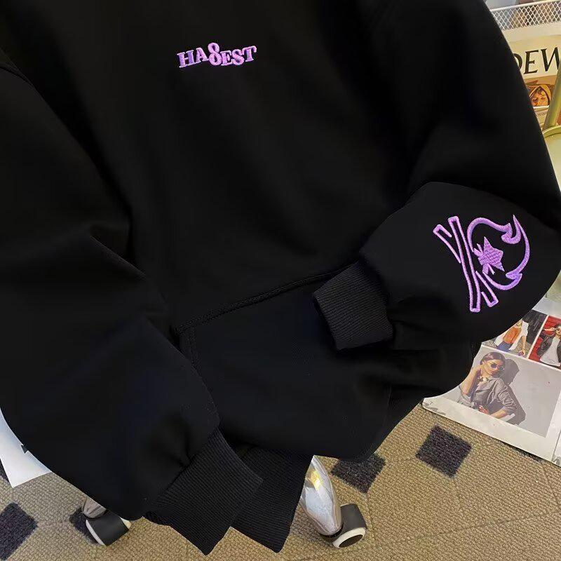 Мужская американская ретро-модная свободная куртка с капюшоном – Универсальная простая толстовка большого размера