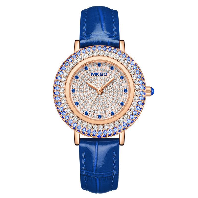 UTHAI W43 Новые женские брендовые кварцевые часы Роскошные полностью инкрустированные бриллиантами Ювелирные изделия Кристалл Драгоценный камень Шкала Водонепроницаемый кожаный ремешок Женские часы