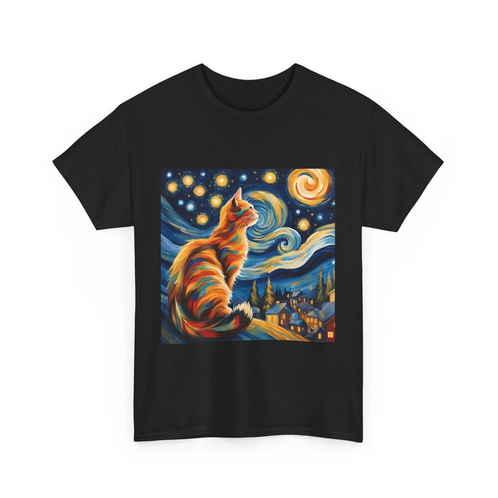 Van Gogh Cat Shirt | Van Gogh Christmas Cat Shirt | Starry Night Cat Shirt | D