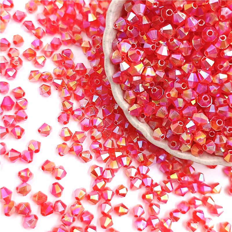 Материал браслет из бисера 300 шт. 4 мм 4 мм новые аксессуары из бисера своими руками алмазные бусины плетеное кольцо прозрачное ожерелье акриловые заостренные бусины поставка