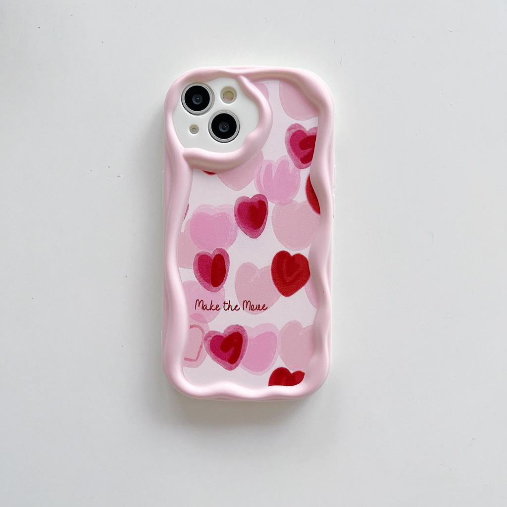 Cute Silicone Case for Tecno Spark 10C Xiaomi Redmi Note 12 11 iPhone 15 14 13 Samsung A54 A34 Funda Painted Cartoon Tulip Heart Cover Soft TPU Bumper